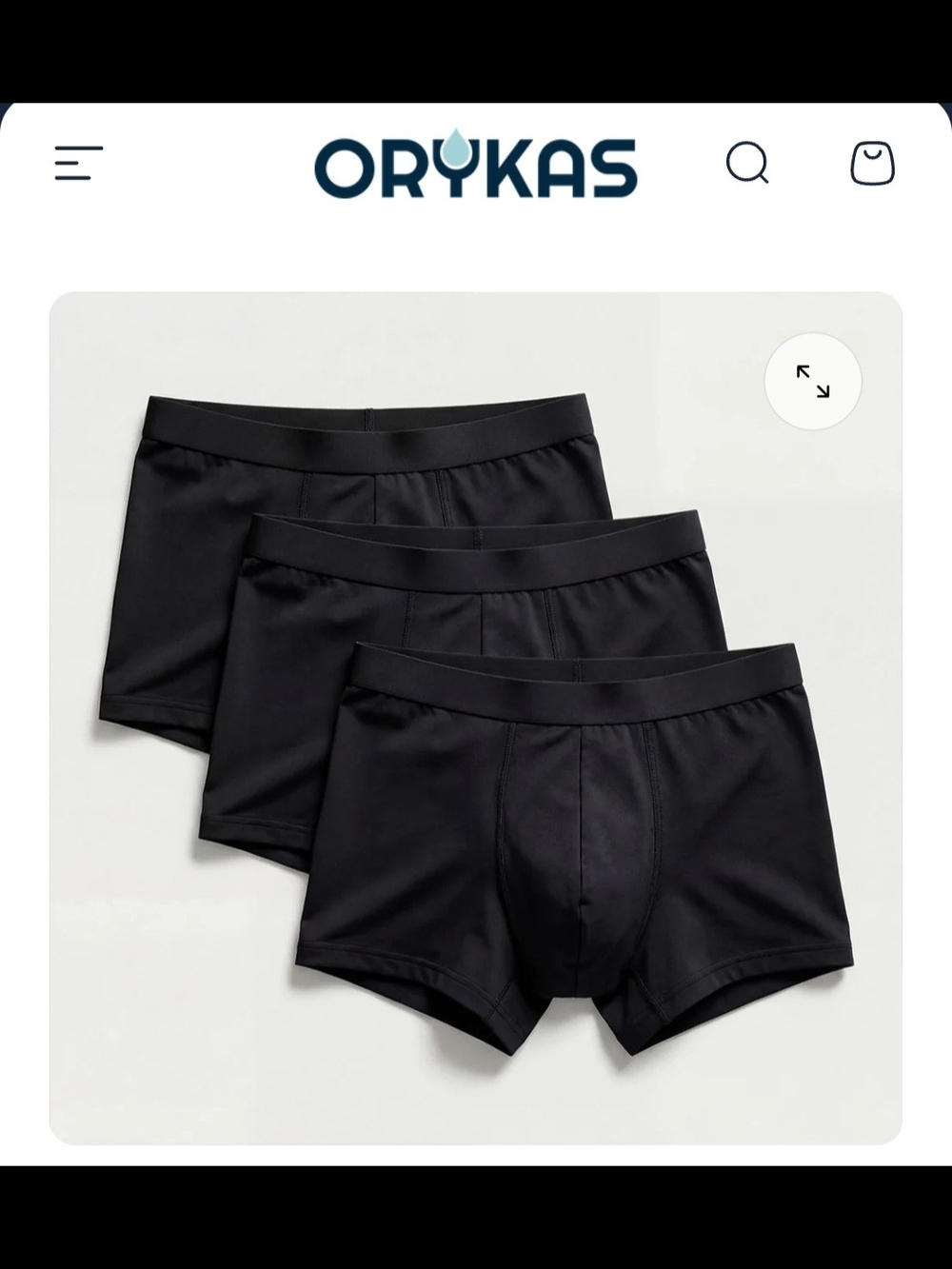 NWT Ryka Black Men's Boxer Briefs - 4-Pack